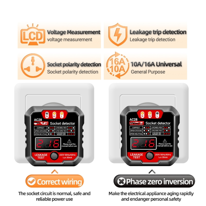 ANENG AC28 Socket Detector US/ - огляд і ціна Power Tools Voltage