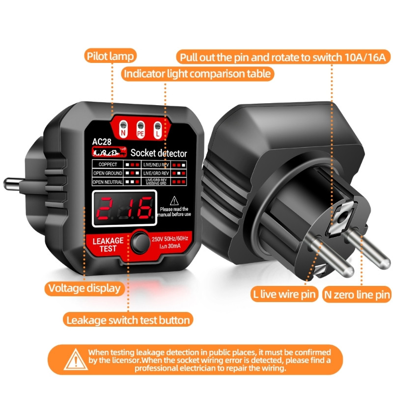 ANENG AC28 Socket Detector US/ - огляд і ціна Power Tools Voltage