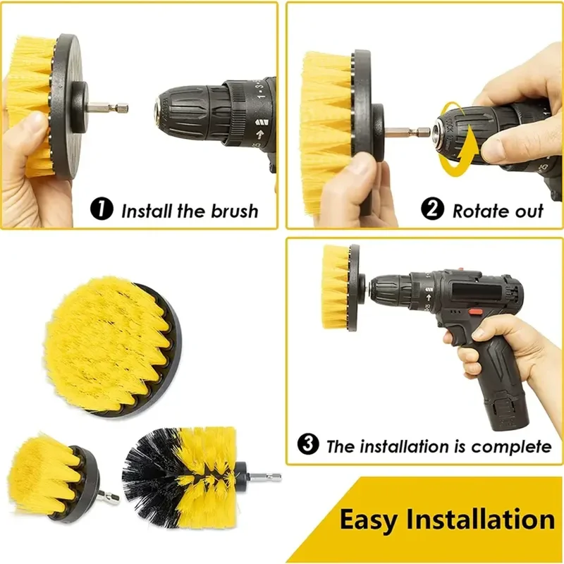 3 pcs/set drill brush set powe - огляд і ціна Power Tools On Sale