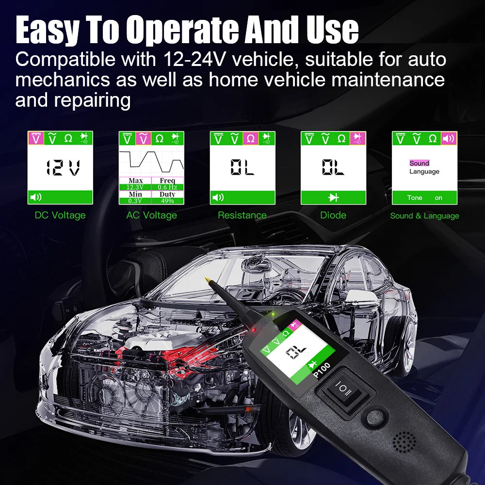 P100 Automotive Circuit Tester - огляд і ціна Power Tools Voltage